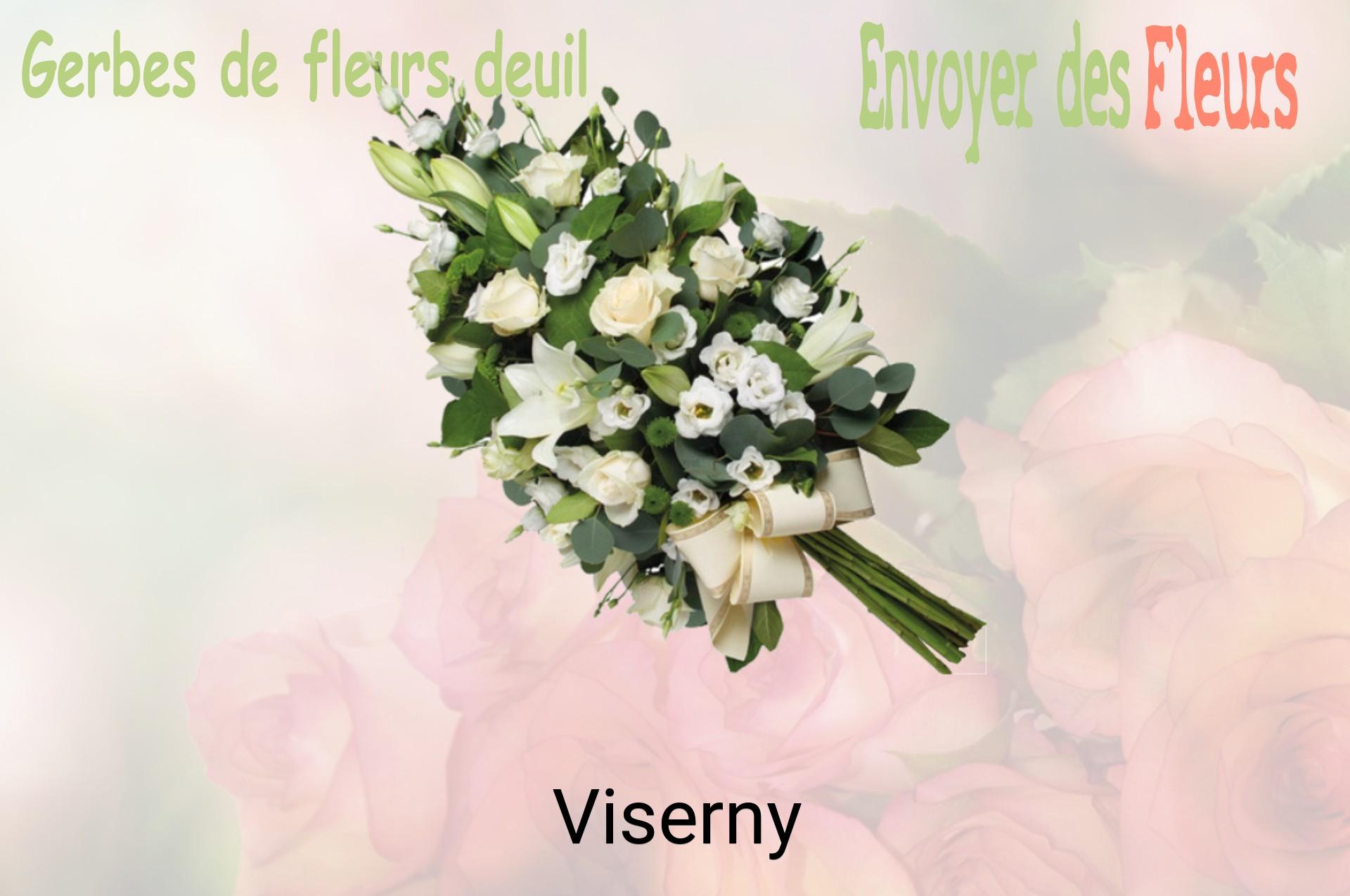 Gerbe de fleurs de deuil livrée à Viserny